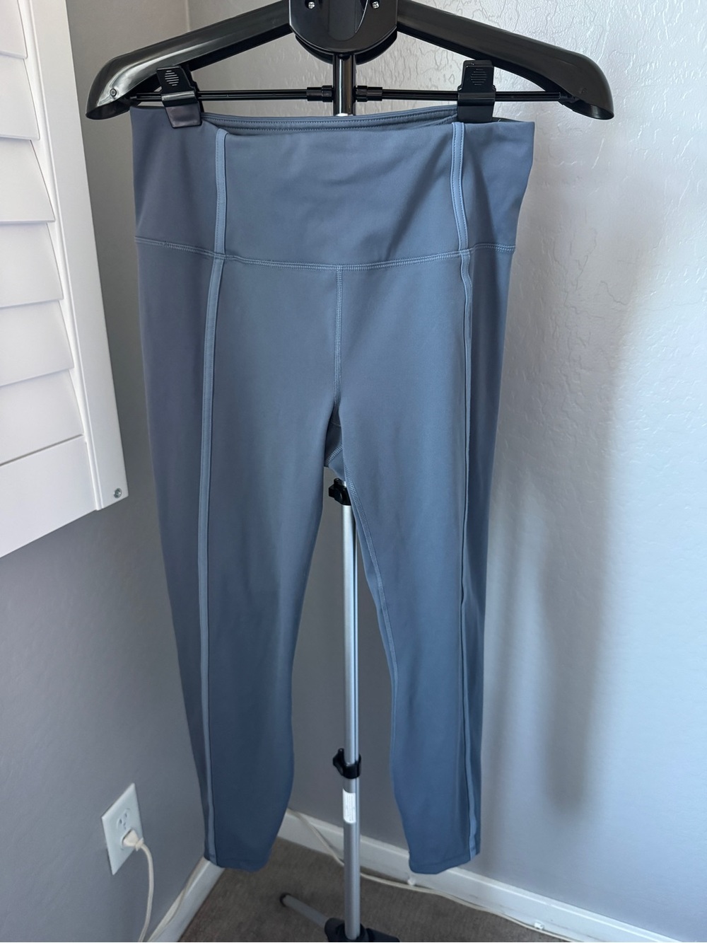 90 Degree By Reflex Slate Blue Ankle Tights Womens Large